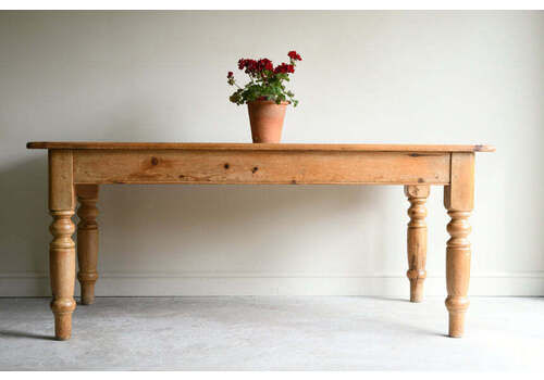 Large Pine Farmhouse Style Kitchen Table
