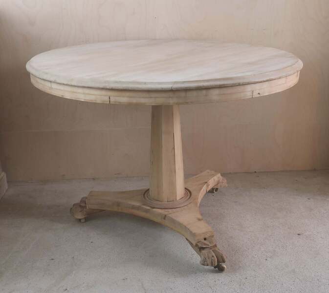 Small Antique Palladian Style Round Bleached Table, English, C.1835