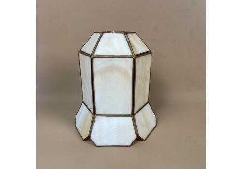 Tiffany Lamp Shade Cream Gold Lampshade Ceiling Lamp Stained Glass Stained Lightshade Light Table Lamp Antique Vintage Bell Scallop