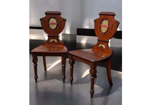 Victorian Waiting Room Mahogany Chairs
