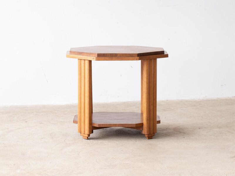 Octagonal Teak Side Table, Mid 20th Century