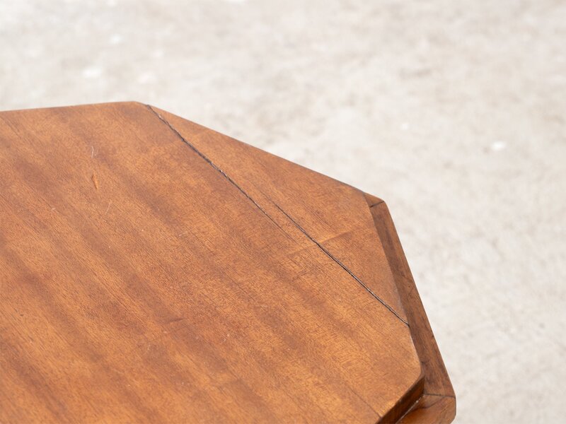 Octagonal Teak Side Table, Mid 20th Century photo 240.0