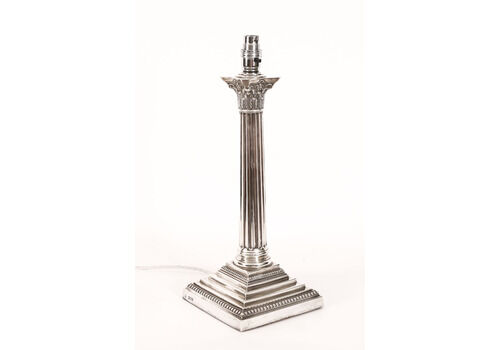 Antique Sterling Silver Corinthian Lamp Goldsmiths 1899 19th C