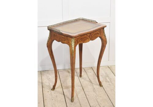 French Gilt Metal Mounted Marquetry And Kingwood Side Table