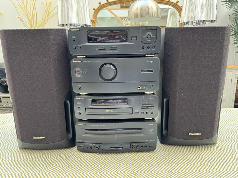 Technics Ch510 Hi Fi Stack Processor Amplifier, Cd, Cassette Player & Speakers