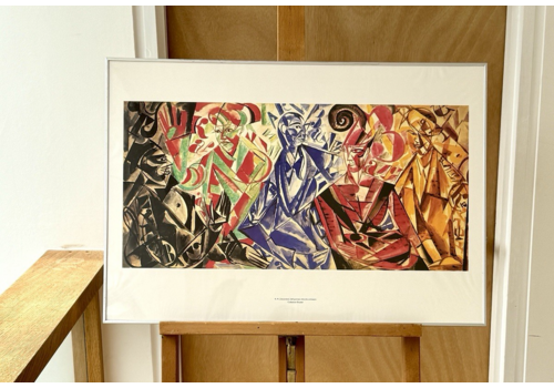 Self Portrait With The Orchestra Framed Print By Kirill Zdanevich Cubo Futurism