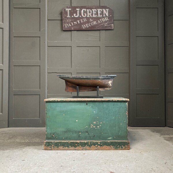 19th C. Painted Pine Blanket Box