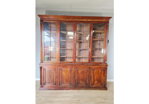 1820 Regency 4 Door Mahogany Bookcase