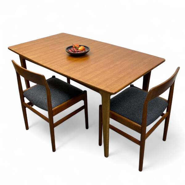 Danish Dining Table Extending Midcentury