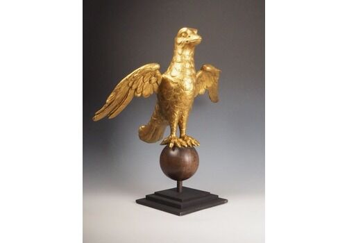 Antique Gilt Carved Eagle Lectern – Ornate Gothic Church Stand C.19th Century