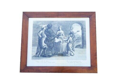 Interior Scene, Framed Engraving, 19th Century