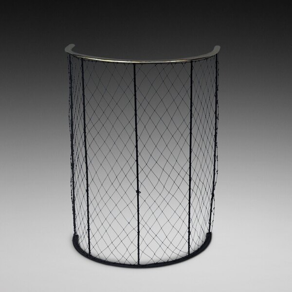 Victorian Brass And Wire Mesh Nursery Fender
