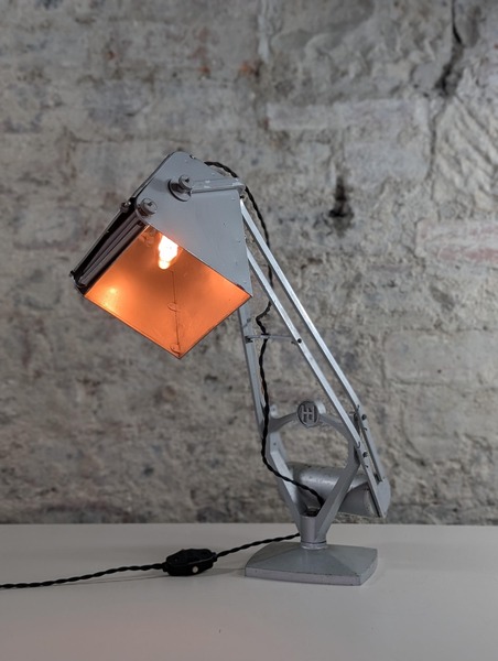 Iconic Horstman 'Pluslite' Magnifier Counter Balance Desk Table Lamp From 1950s, Made In England