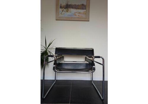 Original Wassily Chair Model B3 By Marcel Breuer, Manufactured By Gavina 1960s