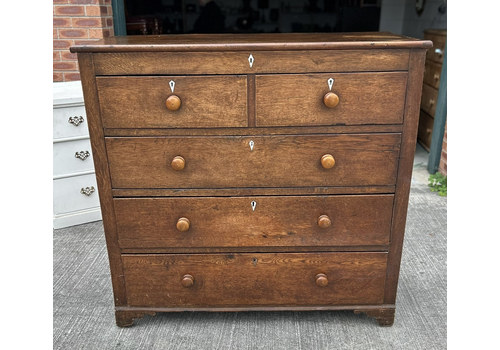 Antique Country House Georgian Oak Linen Blanket Chest Of Drawers C.1800