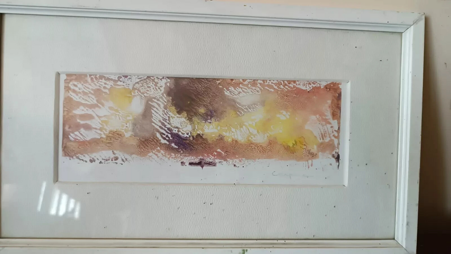 Mixed Technique On Paper Signed Campana 60s 70s