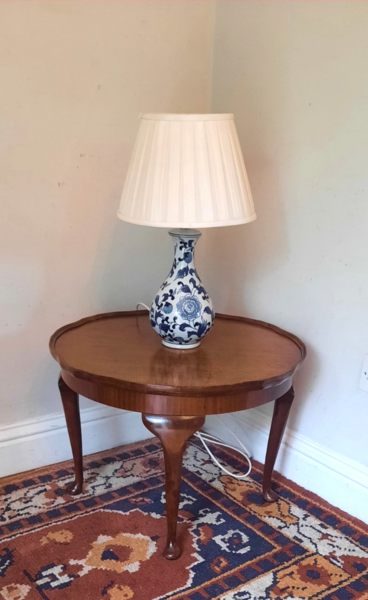 Vintage Antique Round Mahogany Side Table Lamp Table With Piecrust Edge photo furniture