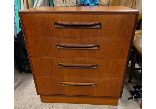 Vintage G Plan Fresco Chest Of Drawers – Mid Century Teak 4 Drawer Retro 1977