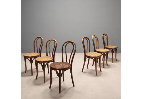 Antique Thonet Chairs Walnut Painted Bent Beech Austria XIX Century