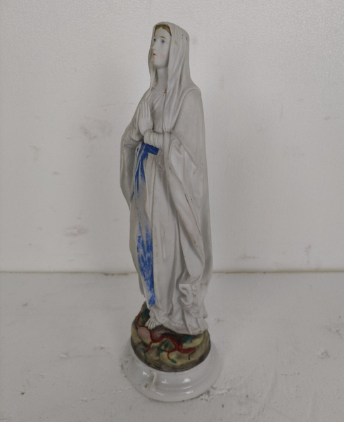 Porcelain Bisque Statue Virgin Mary Our Lady Madonna Vintage Gorgeous ...