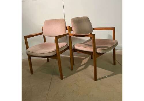 A Pair Of Jens Risom Danish Armchairs