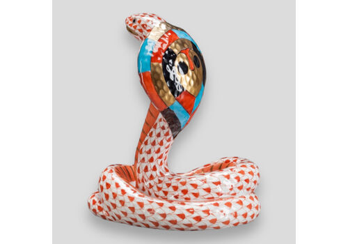 Cobra Snake With Polychrome Hood