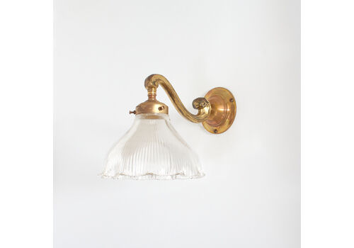 Antique Glass Holophane Wall Light – E