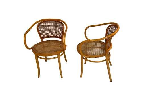 Ligna Drevounia (Thonet)   No. 210   Bentwood Chair With Wicker / Rattan Seating