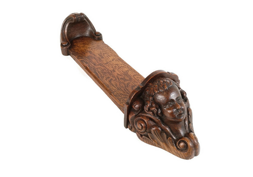 Gorgeous Small Wall Hanging Mounted Console Table Angel Putti Hand Carved Wood