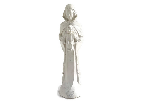 Large Statue Plaster Virgin Mary Madonna Christianity Infant Jesus Modernist