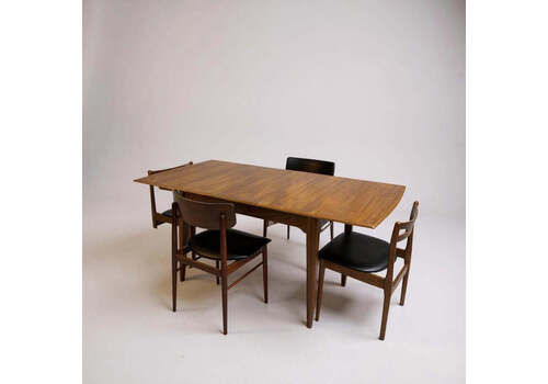Mid‑Century Alfred Cox Extending Dining Table | 1960s British Design With Hidden Leaf