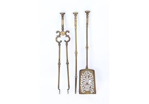 Trio Victorian Fire Tools, 1800s