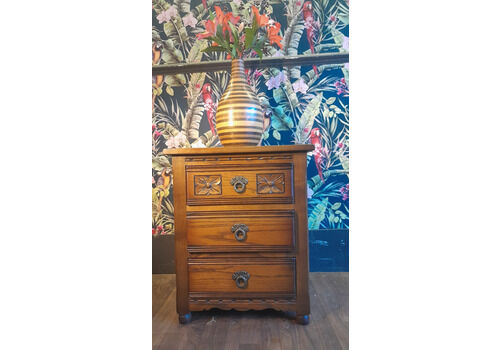 Old Charm 3 Drawer Chest Of Drawers/Lamp Table/Bedside Tables