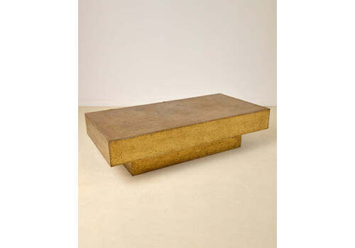 Brass Studded Coffee Table, 1970s