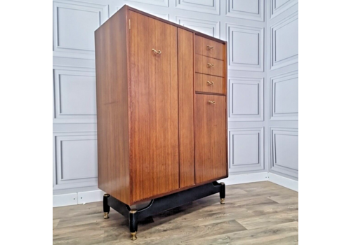 Vintage Mid Century G Plan Tola Librenza Gentleman’s Wardrobe Tallboy Compactum