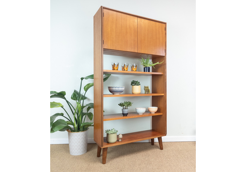 Vintage Teak Mid Century G Plan Form 5 Bookcase Shelves Tall & Narrow #F55