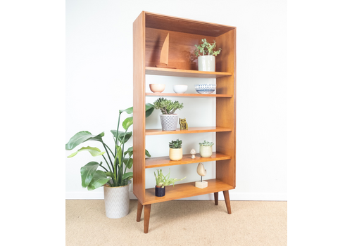 Vintage Teak Mid Century G Plan Form 5 Bookcase Shelves Tall & Narrow #F54