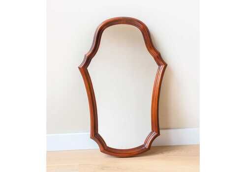 Victorian Style Wooden Mirror, Rustic Dutch Wall Mirror, Scalloped Frame, Decorative Wall Hanging, Made In Holland, Country Style