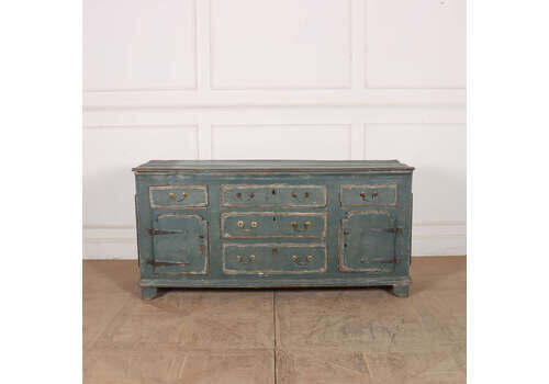 English Painted Dresser Base, 1700s