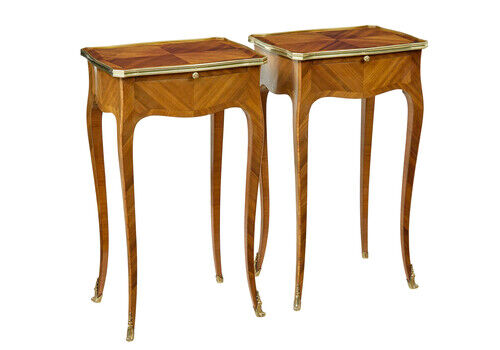 Pair Of Early 20th Century French Walnut Side Tables