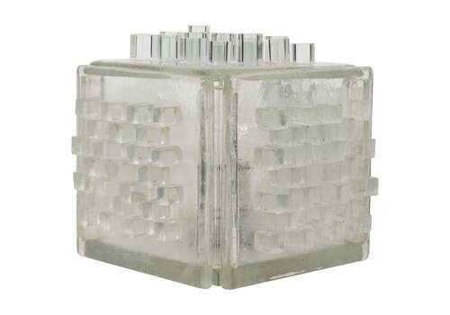 Rare Poliarte ‘Apis’ Table Lamp Made Of Raw Crystal Murano Glass, 1960s
