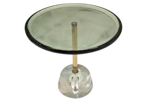 Small Glass Gueridon / End Table