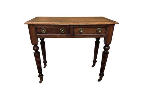 1960s Italian Art Deco Mid Century Walnut Brass Leather Desk Writing Table