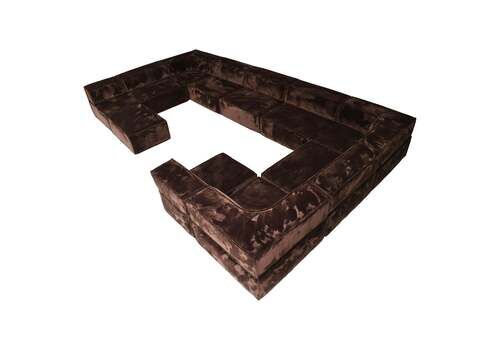 Large Cor Trio Sectional Sofa, Germany / Switzerland 1972  New Velvet Upholstery
