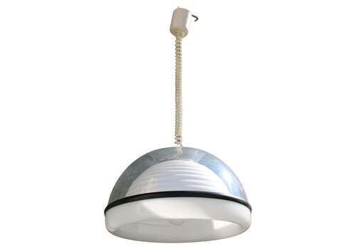 Pop Art Chandelier 1970 Italian Plastic Cap Sottsass Style Molin