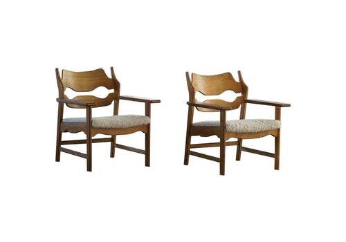Henning Kjærnulf, "Razorblade" Lounge Chairs, Danish Mid Century Modern, 1960s