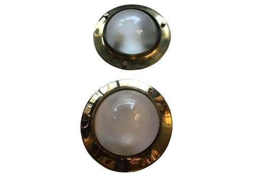 Azucena “Tommi” Luigi Caccia Dominioni Ceilling Light Sconces Brass Glass, 1950