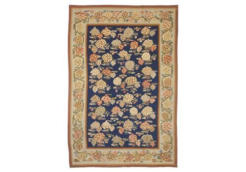 Bessarabian Kilim Navy Field Signed