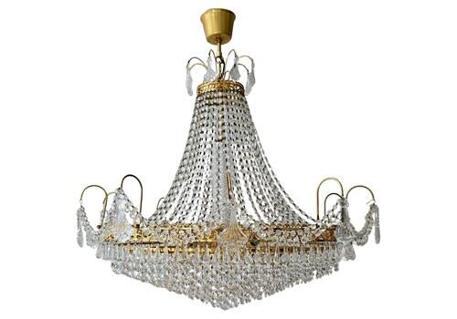 Magnificent Antique Empire Style Crystal Chandelier, France, Circa 1900–1920