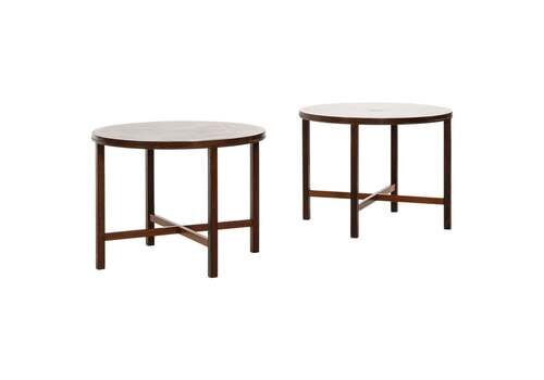 Console Tables In Wengé And Aluminium By Torsten Thorup & Claus Bonderup, 1950